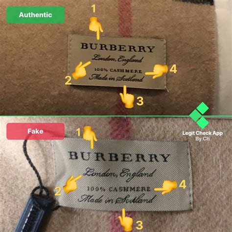 how do you know if a burberry scarf is real|genuine Burberry label.